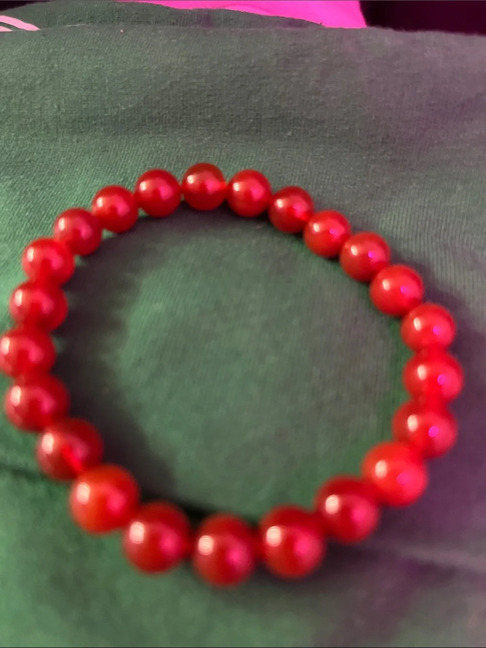 Amber-Tone Beaded Stretch Bracelet - Brand